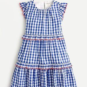 JCrew/Crewcuts Girl's Gingham Tiered Dress, size 12
